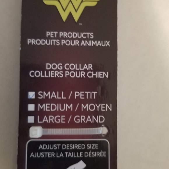 DC Wonder Woman Adjustable Dog Collar- Small - Picture 3 of 6